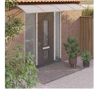 vidaXL Auvent de Porte Toit Marquise avec Barres Auvent de Porte d'Entrée Protection de Porte Contre Pluie et UV Gris et 153598