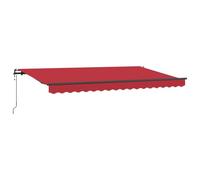 vidaXL Auvent Électrique Rétractable 4 x 2 m Rouge et Anthracite en Polyester Résistant aux UV et à l'eau, Ombre Extérieure Rectangulaire avec Cadre en Aluminium Solide, Design Moderne Parfait pour T