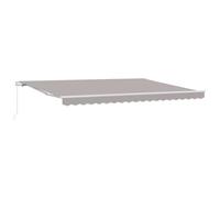 vidaXL Auvent Gris Clair 450 x 350 x 165 cm Polyester, Auvent de Jardin et terrasse, matériau Moderne résistant aux UV, Canopy extérieur, Solution rétractable pour Ombre