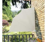 vidaXL Auvent lat¿¿ral pliable de balcon Cr¿¿me 140x140 cm