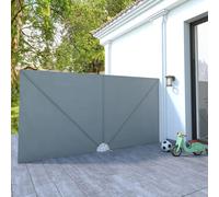 vidaXL Auvent lat¿¿ral pliable de terrasse Gris 400 x 200 cm