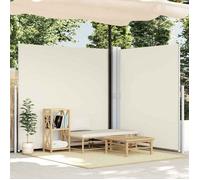 vidaXL Auvent latéral double rétractable de patio 170x600 cm résistant aux UV Crème