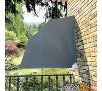 Auvent latéral pliable de balcon Gris 140x140 cm