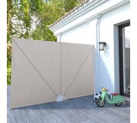 Auvent latéral pliable de terrasse Crème 300 x 200 cm