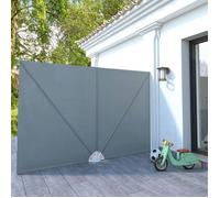 vidaXL Auvent latéral pliable de terrasse Gris 300 x 200 cm