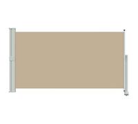 vidaXL Auvent latéral réglable 100 % polyester et acier - Protection contre le vent - Protection contre le vent - Brise-vue - Pour jardin, terrasse
