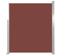 vidaXL Auvent Latéral Rétractable 160x500 cm Marron Jardin Brise-Vue Store
