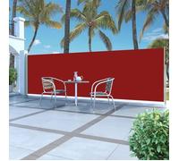 vidaXL Auvent Latéral Rétractable 160x500 cm Rouge Jardin Brise-vue Store 45463