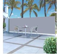 vidaXL Auvent Latéral Rétractable 160x500cm Gris Jardin Balcon Brise-vue Store 45464