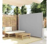 vidaXL Auvent Latéral Rétractable 160x500cm Gris Jardin Balcon Brise-vue Store 45464 Gris G