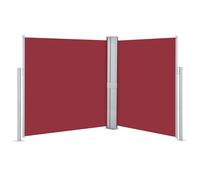 vidaXL Auvent Latéral Rétractable Store Latéral Brise-Vue Abri Soleil Jardin Terrasse Balcon Exterieur Résistant aux UV 170x600 cm Rouge