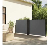 vidaXL Auvent latéral rétractable anthracite 100x600 cm, écran d’intimité de jardin, brise-vue de balcon, écran d'extérieur,