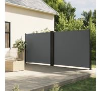 Auvent Latéral Rétractable Brise-vue Écran Protection Noir 180x1000 cm vidaXL