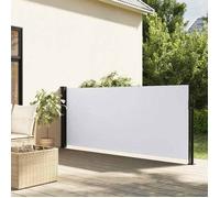 vidaXL Auvent latéral rétractable blanc 100x500 cm, écran d’intimité de jardin, brise-vue de balcon, écran d'extérieur, 4004391