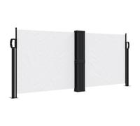 vidaXL Auvent latéral rétractable Blanc 100x600 cm