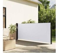 vidaXL Auvent latéral rétractable 117x300 cm Blanc – Écran d’intimité jardin/balcon