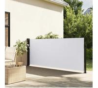 vidaXL Auvent latéral rétractable blanc 120x500 cm, écran d’intimité de jardin, brise-vue de balcon, écran d'extérieur, 4004406
