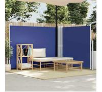vidaXL Auvent latéral rétractable Bleu 140 x 600 cm