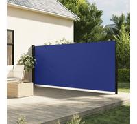 vidaXL Auvent latéral rétractable Brise-vue de jardin Bleu 160x600 cm