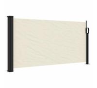 vidaXL Auvent Latéral Rétractable, Brise-Vue de Jardin, Écran de Protection, Écran de Balcon Terrasse Arrière-Cour Extérieur, Crème 100x300 cm