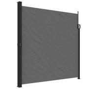 vidaXL Auvent Latéral Rétractable, Brise-Vue de Jardin, Écran de Protection, Écran de Balcon Terrasse Arrière-Cour Extérieur, Anthracite 200x300 cm