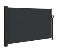 vidaXL Auvent Latéral Rétractable, Brise-Vue de Jardin, Écran de Protection, Écran de Balcon Terrasse Arrière-Cour Extérieur, Noir 120x500 cm