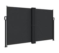 vidaXL Auvent Latéral Rétractable, Brise-Vue de Jardin, Écran de Protection, Écran de Balcon Terrasse Arrière-Cour Extérieur, Noir 140x600 cm