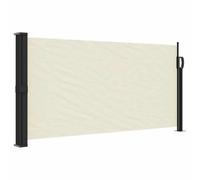 vidaXL Auvent Latéral Rétractable, Brise-Vue de Jardin, Écran de Protection, Écran de Balcon Terrasse Arrière-Cour Extérieur, Crème 100x500 cm