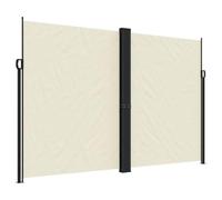 vidaXL Auvent Latéral Rétractable, Brise-Vue de Jardin, Écran de Protection, Écran de Balcon Terrasse Arrière-Cour Extérieur, Crème 220x1200 cm