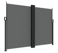 Auvent Latéral Rétractable Brise-vue Écran Protection Noir 180x1000 cm vidaXL