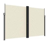 vidaXL Auvent Latéral Rétractable, Brise-Vue de Jardin, Écran de Protection, Écran de Balcon Terrasse Arrière-Cour Extérieur, Crème 220x1200 cm