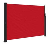 vidaXL Auvent Latéral Rétractable, Brise-Vue de Jardin, Écran de Protection, Écran de Balcon Terrasse Arrière-Cour Extérieur, Rouge 140x600 cm