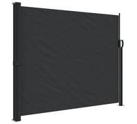 vidaXL Auvent Latéral Rétractable, Brise-Vue de Jardin, Écran de Protection, Écran de Balcon Terrasse Arrière-Cour Extérieur, Noir 160x300 cm