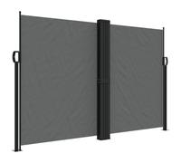 vidaXL Auvent Latéral Rétractable, Brise-Vue de Jardin, Écran de Protection, Écran de Balcon Terrasse Arrière-Cour Extérieur, Anthracite 160x1200 cm