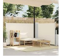 vidaXL Auvent latéral rétractable Crème 120 x 600 cm