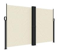 vidaXL Auvent latéral rétractable, brise‑vue écran de protection, Crème 160x1000 cm