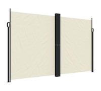 vidaXL Auvent latéral rétractable Crème 200x1200 cm