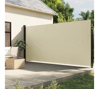 vidaXL Auvent latéral rétractable Brise‑vue, écran de protection Crème 200x500 cm