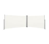 vidaXL Auvent Latéral Rétractable Crème Brise-Vue Abri Soleil Brise-Vent Patio