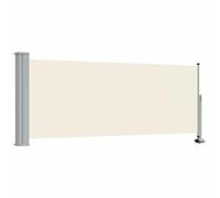 vidaXL Auvent Latéral Rétractable de Patio 100x300 cm Blanc Cassé Brise-vent 45185