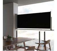 vidaXL Brise-vue rétractable 100 x 300 cm Noir 45184