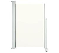 vidaXL Auvent Latéral Rétractable de Patio 120x300 cm Blanc Cassé Brise-Vent