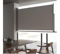 vidaXL Auvent Latéral Rétractable de Patio 140x300 cm Gris Pare-vue Brise-vent 45192