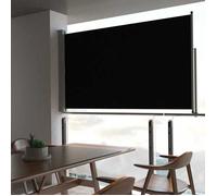 vidaXL Auvent latéral rétractable de patio 140 x 300 cm noir – Pare-vue brise-vent 45190
