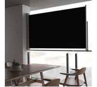 vidaXL Auvent Latéral Rétractable de Patio 140x300 cm Noir Pare-vue Brise-vent 45190