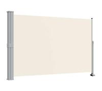 vidaXL Auvent latéral rétractable de patio 160x300 cm Blanc cassé Brise-vent