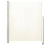 vidaXL Auvent Latéral Rétractable de Patio 160x300 cm Blanc Cassé Brise-Vent
