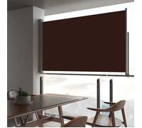 vidaXL Auvent latéral rétractable de patio 160x300 cm Marron