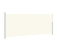 vidaXL Auvent latéral rétractable de patio 200x500 cm – Résistance aux UV – Crème