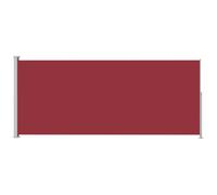 vidaXL Auvent latéral rétractable de Patio 220x500 cm Rouge, écran de Jardin, auvent rétractable, auvent de Patio, écrans de Jardin
